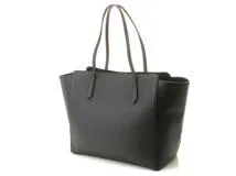 GUCCI　グッチ スイングバッグ　ブラックレザーバッグ GUCCI グッチ スイングバッグ ブラックレザーバッグ レディース