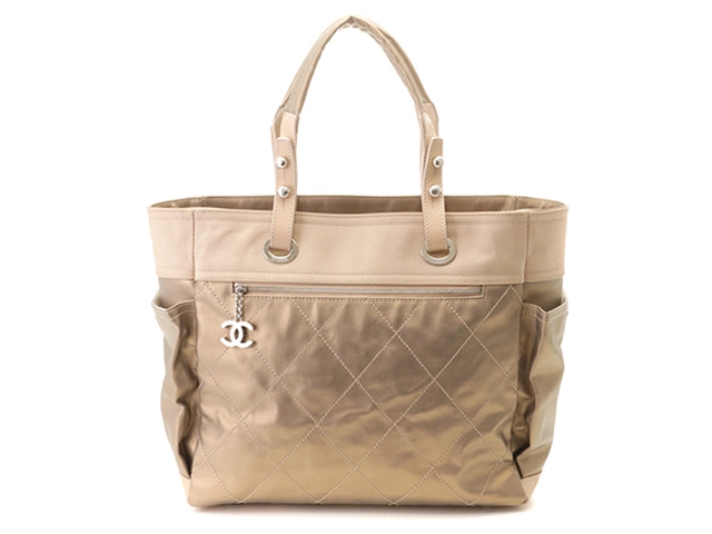 人気モデル✨CHANEL パリビアリッツ トートバッグ ゴールド CHANEL シャネル パリビアリッツ トートMM ゴールド/ベージュ/SV