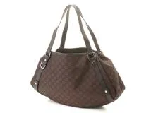 GUCCI　　グッチ  　　GGキャンバス 　 　ダークブラウン 　　キャンバス/レザー 　　トートバッグ　　　293578　　　【471】IK　　2148103855306