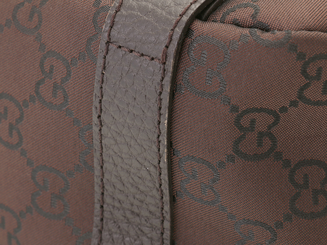 【美品！】GUCCIグッチ トートバッグGGキャンバス×レザーダークブラウン グッチ トートバッグ ジャンボGG キャンバス ブラウン メンズ