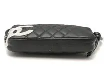 CHANEL シャネル カンボンラインアクセサリーポーチ ブラック