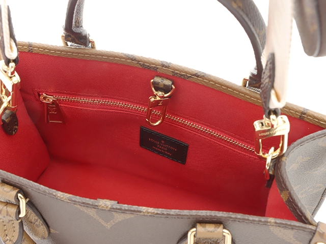 LOUIS VUITTON　ルイ・ヴィトン　バッグ　オンザゴーPM　モノグラム・ジャイアント・リバース　M46373　RFIDタグ【433】2143300231052