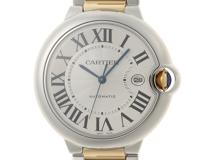 Cartier　カルティエ　バロンブルーLM　W69009Z3　ピングゴールド/ステンレススチール　自動巻き　メンズ　腕時計　C