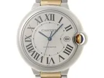 Cartier　カルティエ　バロンブルーLM　W69009Z3　ピングゴールド/ステンレススチール　自動巻き　メンズ　腕時計　C