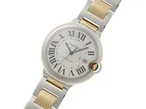 Cartier　カルティエ　バロンブルーLM　W69009Z3　ピングゴールド/ステンレススチール　自動巻き　メンズ　腕時計　C
