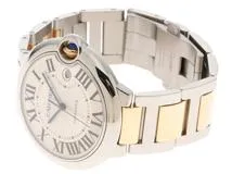 Cartier　カルティエ　バロンブルーLM　W69009Z3　ピングゴールド/ステンレススチール　自動巻き　メンズ　腕時計　C