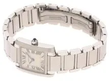 Cartier カルティエ　2019年　ﾀﾝｸﾌﾗﾝｾｰｽﾞSM　クォーツ　ホワイト　SS　【432】