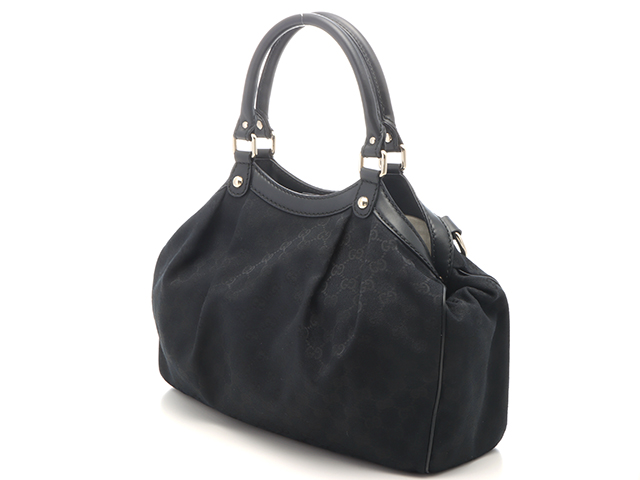 GUCCI グッチ スーキー GGハンドバッグ ブラック キャンバス