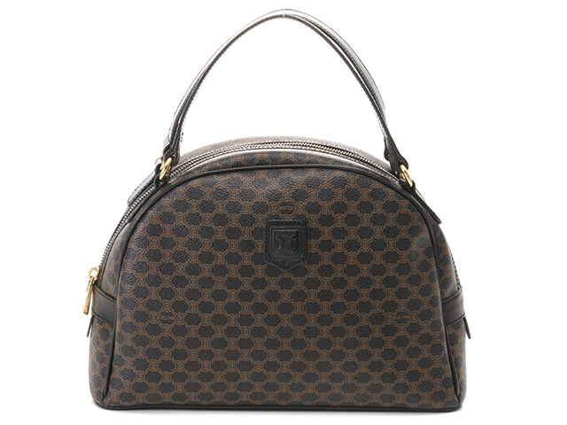 CELINE セリーヌ マカダム ハンドバッグ ダークブラウン CELINE セリーヌ マカダム ハンドバッグ ダークブラウン