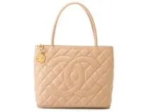 CHANEL シャネル トートバッグ 復刻トート ベージュ/ゴールド