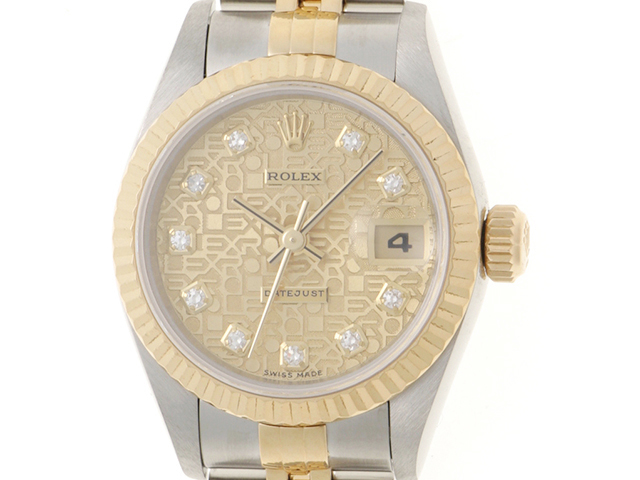 ブランド通販サイトをすべて U番 ロレックス ROLEX デイトジャスト YG レディース 自動巻き 時計