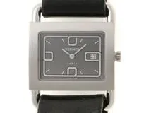 HERMES エルメス 腕時計 レディース バレニア BA1.510 ステンレススチール/カワ ブラック文字盤 クオーツ 【472】MN