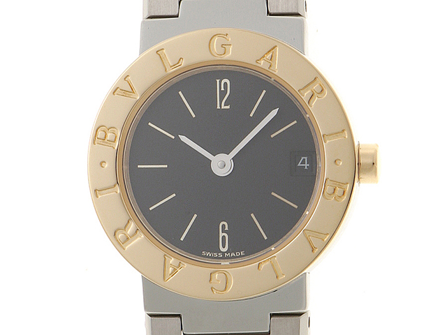 BVLGARI Ladies Quartz Vintage Black Silver Watch Leather