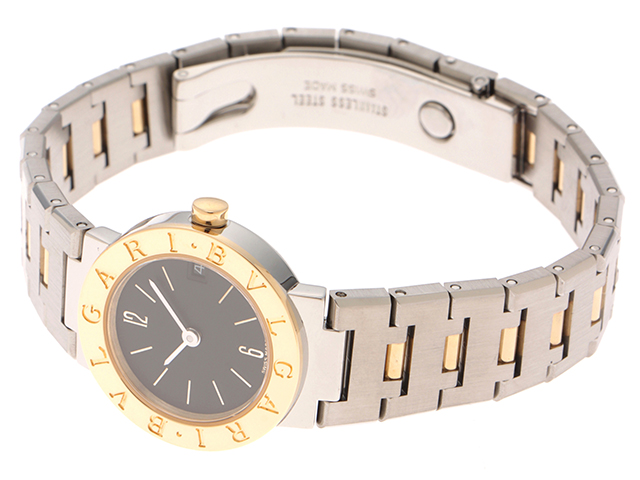BVLGARI ブルガリ ブルガリ BB23SGD ブラック文字盤 ステンレス  