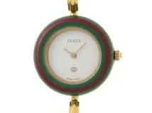 グッチ GUCCI チェンジベゼル 11/12.2 ホワイト GP レディース