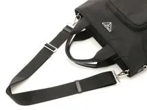 PRADA　プラダ　Re-Nylon　2wayバッグ　ブラック　ナイロン　レザー　1BG354　2148103858284　【432】