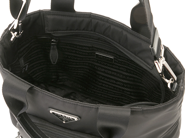 プラダ Re-Nylon ナイロンレザー 2wayバッグ 1BB1272C8QF PRADA プラダ Re-Nylon 2wayバッグ ブラック ナイロン レザー