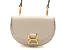 Chloe　クロエ　MARCIEミニフラップバッグ グレー レザー　【471】　Y