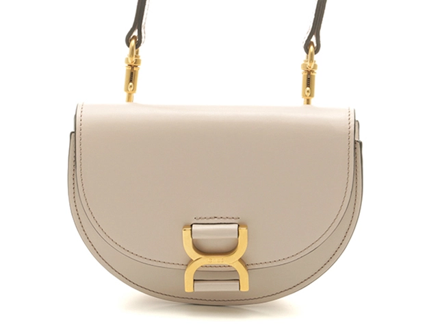 Chloe　クロエ　MARCIEミニフラップバッグ グレー レザー　【471】　Y