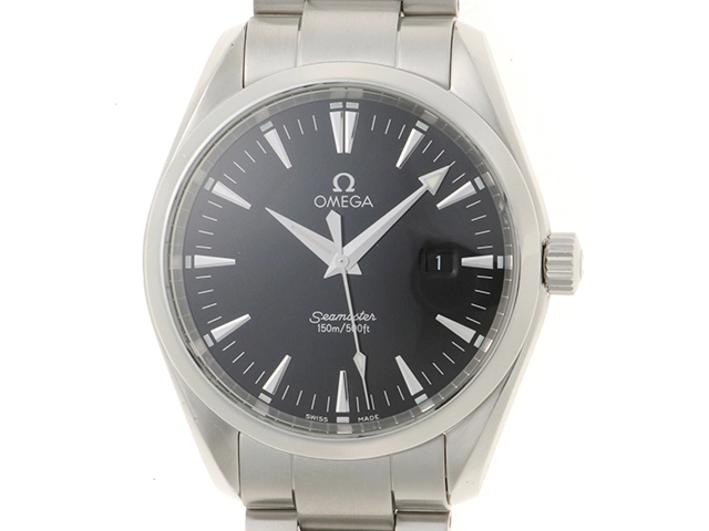 OMEGA オメガ メンズ クオーツ シーマスター アクアテラ 2517.50.00 ブラック文字盤 SS【472】HK