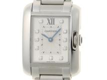 Cartier　カルティエ　時計　レディース クオーツ　タンクアングレースＳＭ　W4TA003　シルバー文字盤　11PD【431】2148103859038