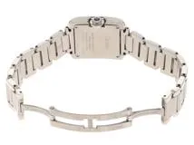 Cartier　カルティエ　時計　レディース クオーツ　タンクアングレースＳＭ　W4TA003　シルバー文字盤　11PD【431】2148103859038