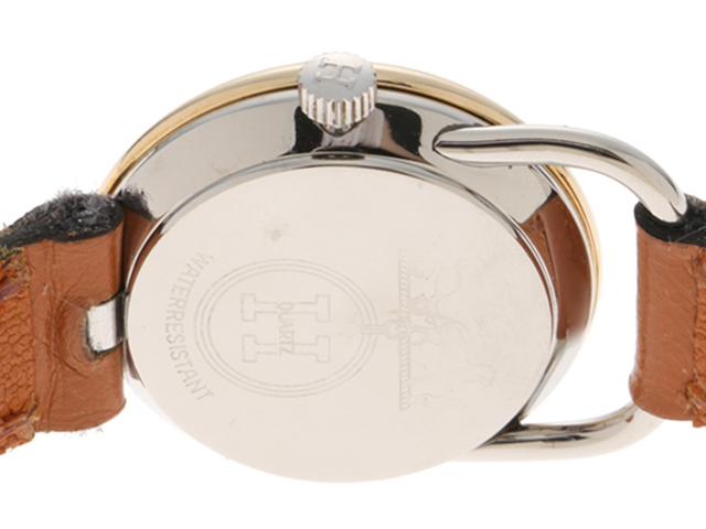 HERMES エルメス 時計 アルソー クオーツ レディース GP/SS/革