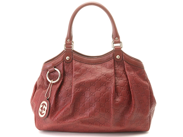 GUCCI グッチ ハンドバック/トートバック スーキー グッチシマ カーフ ボルドー  211944【472】YK