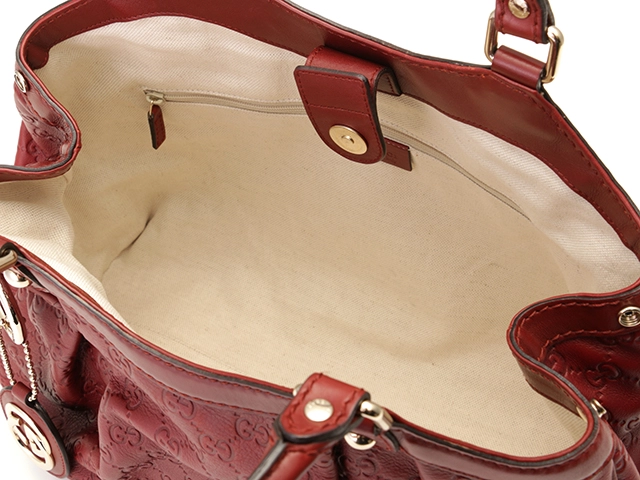 GUCCI グッチ ハンドバック/トートバック スーキー グッチシマ カーフ ボルドー  211944【472】YY