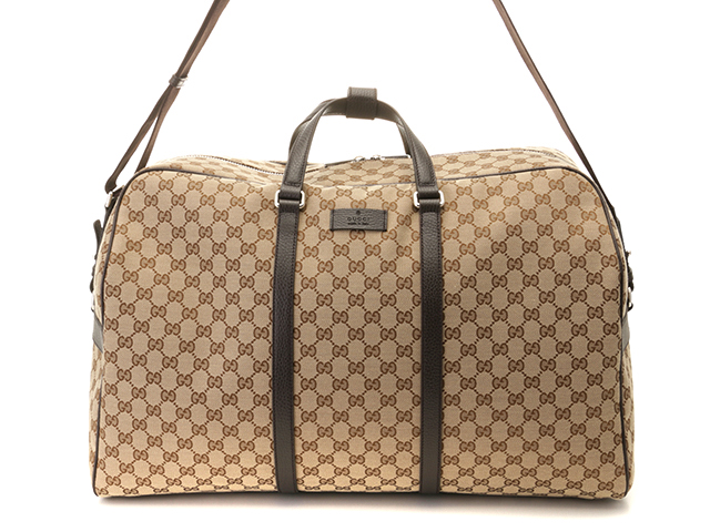 GUCCI グッチ GGボストンバッグ キャンバス/カーフ ベージュ