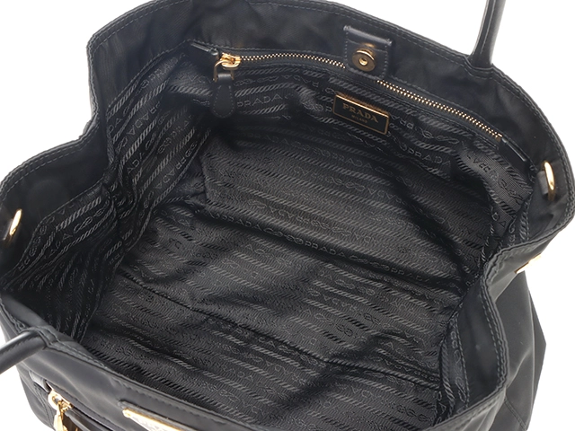 PRADA プラダ 2wayバッグ ブラック ナイロン／レザー BN1825【471】2148103859816