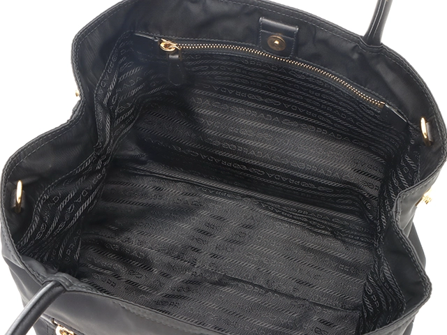PRADA プラダ 2wayバッグ ブラック ナイロン／レザー BN1825【471】2148103859816