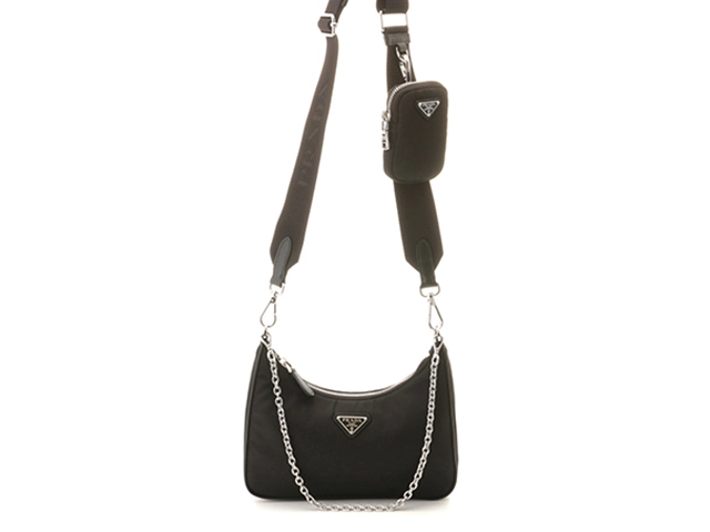 PRADA　プラダ　Re-Edition 2005 Re-Nylon 2way　1BH204　バッグ ブラック【430】2148103859830