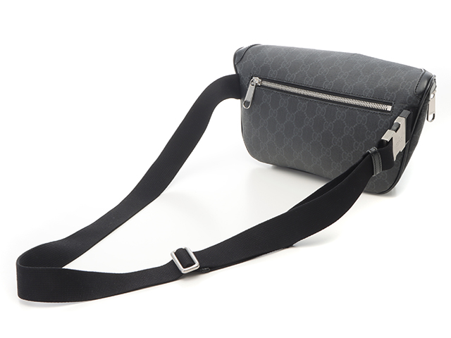 GUCCI グッチ GGスプリーム ボディバッグ ブラック／グレー
