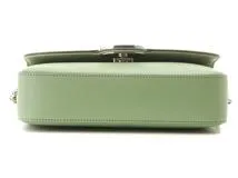 GUCCI　グッチ　プチGG　ミニショルダーバッグ　レザー　グリーン　739722【431】