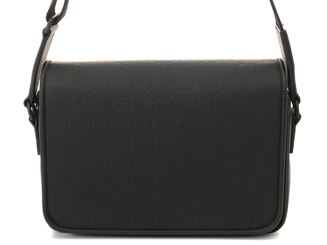 極美品✨グッチ　メッセンジャーバッグ　A4可　大容量　ロゴ　ナイロン　レザー　黒 グッチ(GUCCI) 中古 メッセンジャーバッグ | 通販・人気