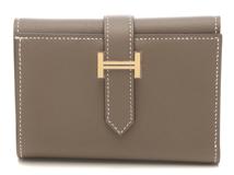 HERMES　エルメス　財布　ベアン　コンビネ　エトゥープ／ＧＰ　ゴールド金具　Ｗ刻印（2024年）2148103860041　【中古】【大黒屋】【200】