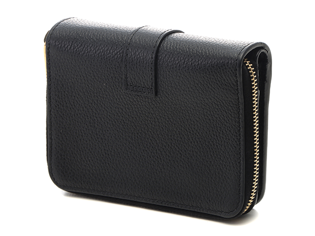 正規店買付【サンローラン】グレインレザー ブラック お財布 Saint Laurent サンローラン コンパクトジップウォレット