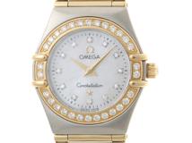 OMEGA　オメガ　コンステレーション  ミニ　ダイヤベゼル　1267.75.00　ホワイトシェル文字盤/12Pダイヤ 　YG/SS　クオーツ　レディース時計　2148103861987【207】