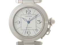 Cartier　カルティエ　パシャC　W31074M7　ステンレススチール　ホワイト文字盤　自動巻き　男女兼用　腕時計　C