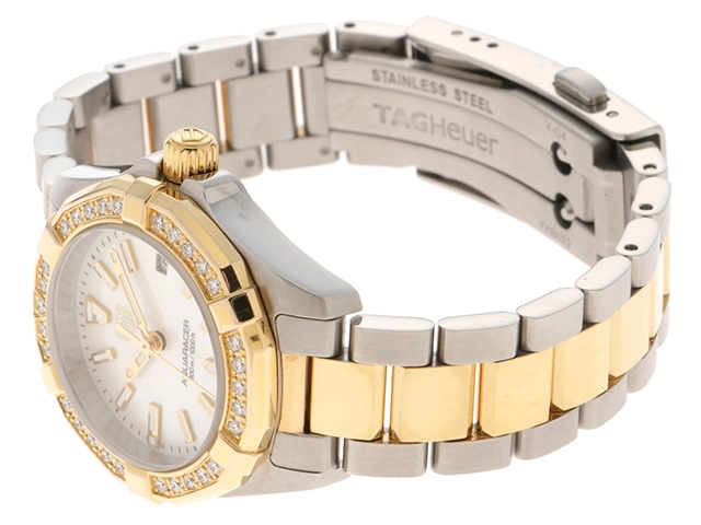 TAG HEUER　　タグ・ホイヤー アクアレーサー　　ダイヤベゼル　　ステンレス/ゴールド　　クォーツ　　WBD1421.BB0321　　【436】　　2148103862113