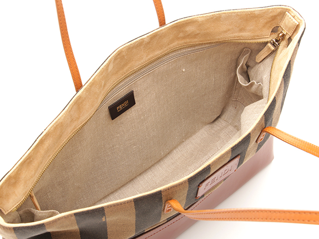 FENDI フェンディ ペカントートバッグ キャンバス/レザー ベージュ