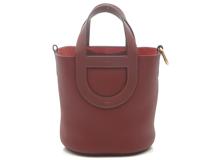HERMES エルメス ハンドバッグ インザループ18 トリヨンクレマンス ルージュアッシュ/ゴールド金具 W刻印(2024年頃)【472】YY