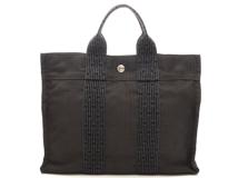 HERMES　エルメス　エールライントートPM　グレー　シルバー金具　キャンバス　2148103862649　【432】