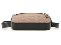 COACH　コーチ　バッグ　シグネチャー　ブラック　キャンバス　レザー COACH】コーチ コーティングキャンバス レザー シグネチャー
