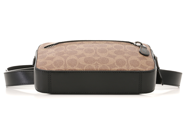 新品　コーチ　ウエストポーチ　ブラウン　シグネチャー　キャンバス×ヌメ革 COACH コーチ シグネチャーウエストバッグ コーティング