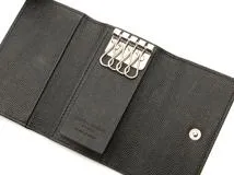 SAINT LAURENT　サンローラン　4連キーケース　ブラック　レザー【472】YI