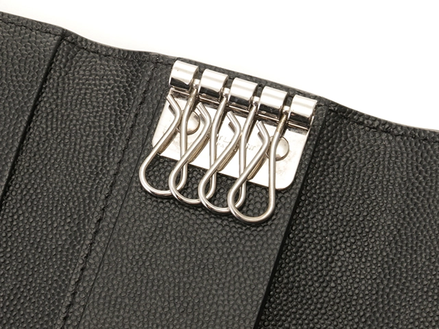 SAINT LAURENT　サンローラン　4連キーケース　ブラック　レザー【472】YI