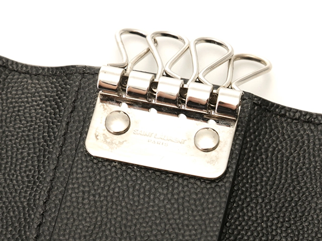 SAINT LAURENT　サンローラン　4連キーケース　ブラック　レザー【472】YI