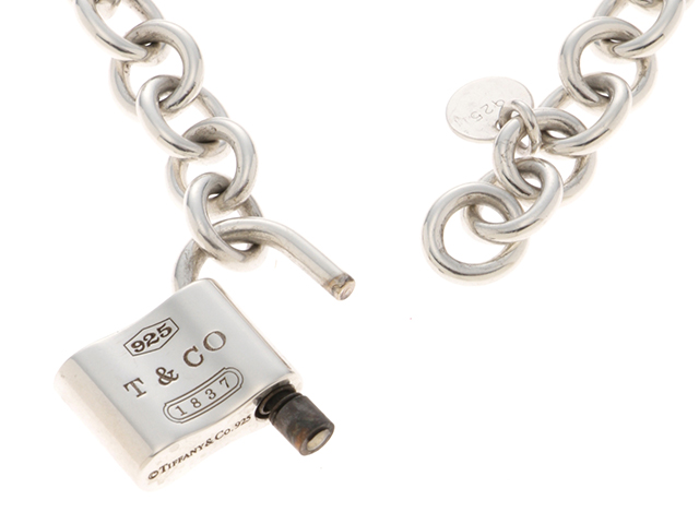 (C042213) Tiffany& Co. ロックブレスレット 925 人気♪ Tiffany(ティファニー) ダブルロック ブレスレット